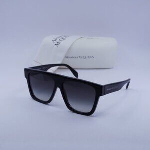 Alexander McQueen AM0302S 001 Square Sunglasses – Black/Grey